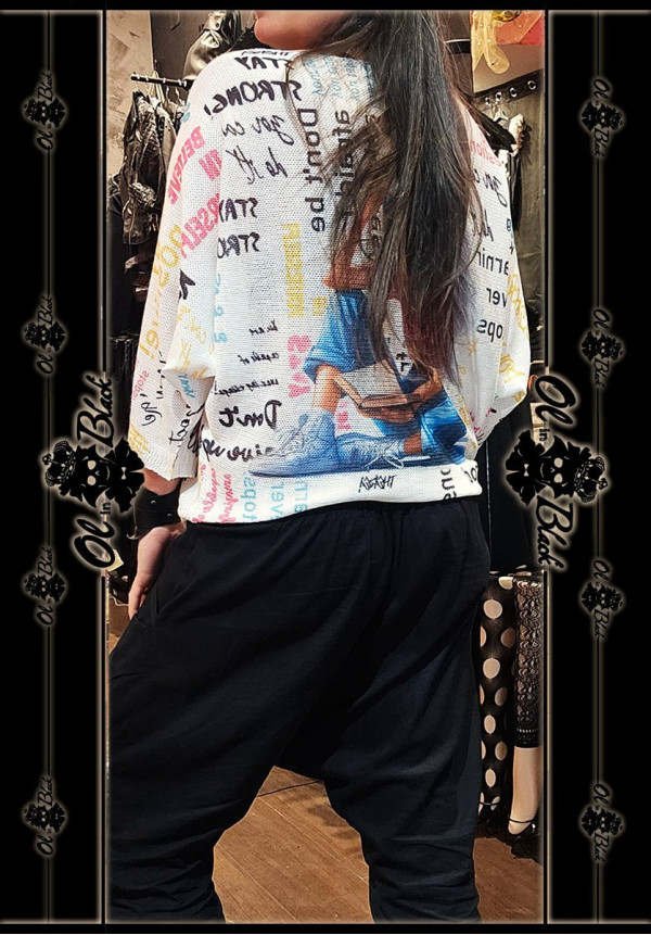 JERSEY FINO MANGA FRANCESA CHICA LETRAS