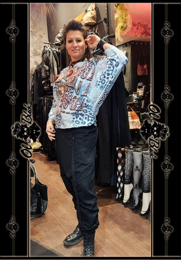 JERSEY FINO MANGA FRANCESA LOVE AZUL