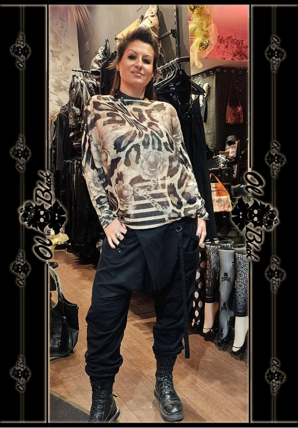 JERSEY FINO MANGA LARGA ANIMAL PARDO