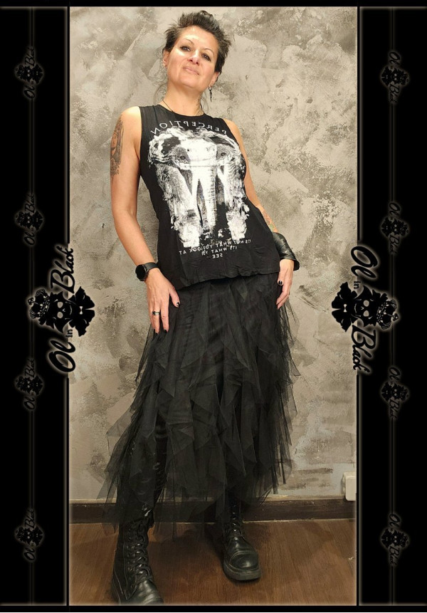 FALDA MIDI GASA CAPAS