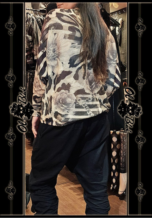 JERSEY FINO MANGA LARGA ANIMAL PARDO