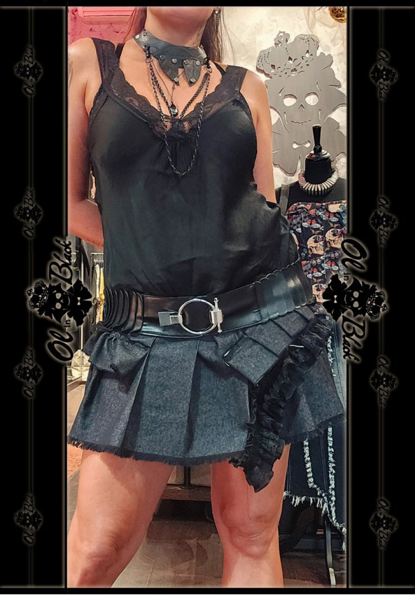 MINIFALDA DENIM VOLANTES