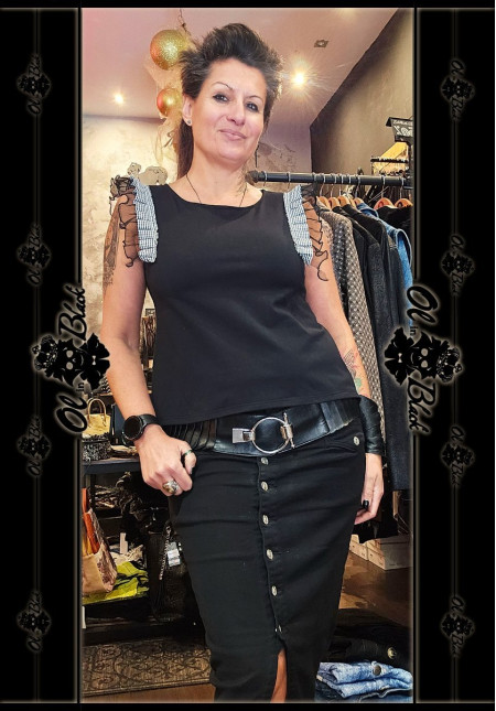 CAMISETA VOLANTES VICHY