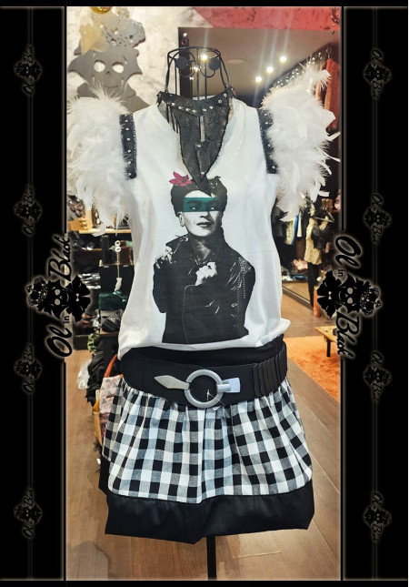 MINIFALDA REVERSIBLE CUADROS