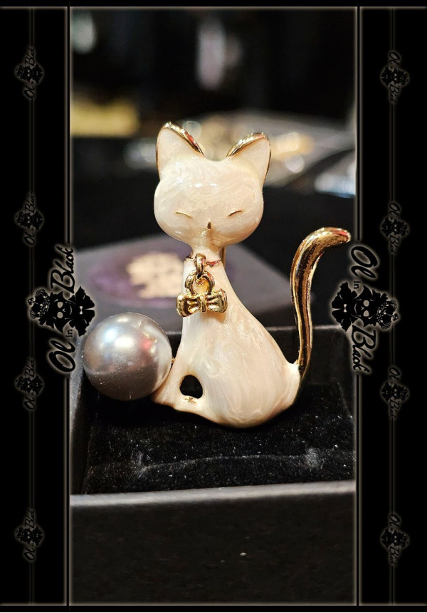 BROCHE GATO BLANCO