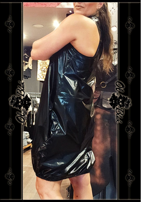 VESTIDO NYLON METÁLICO LAVADO