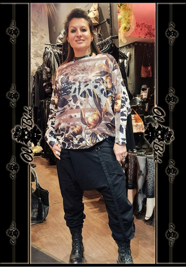 JERSEY FINO MANGA LARGA MARRON