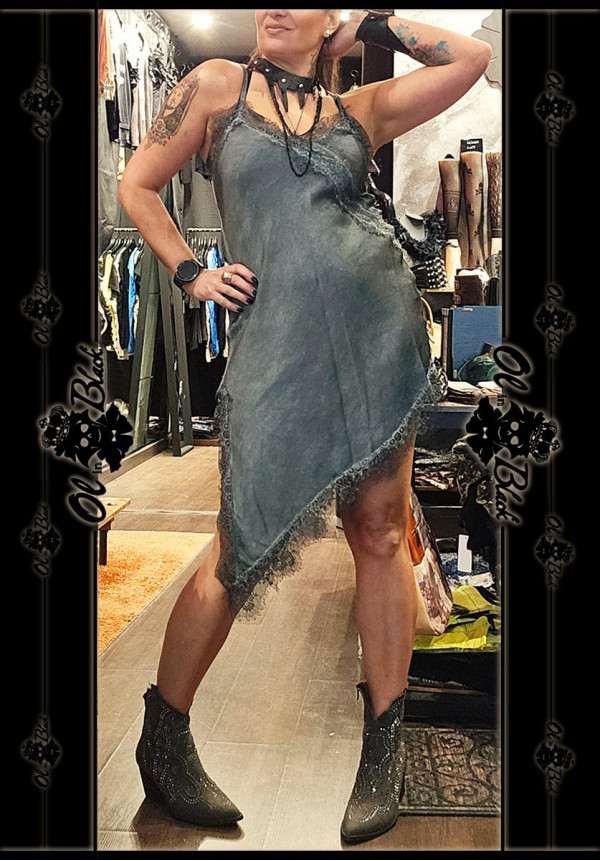 VESTIDO LENCERO ACERO