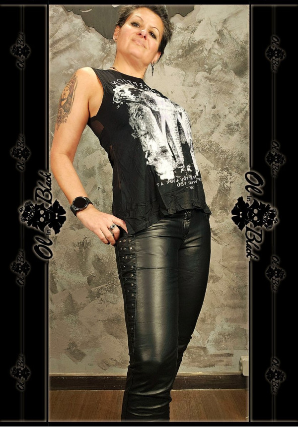 PANTALON POLIPIEL Y TACHUELAS