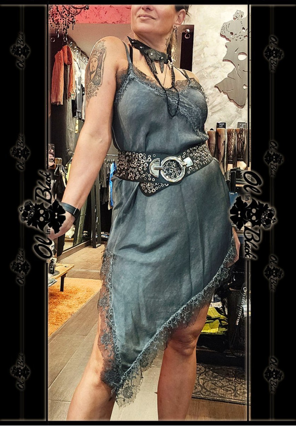 VESTIDO LENCERO ACERO