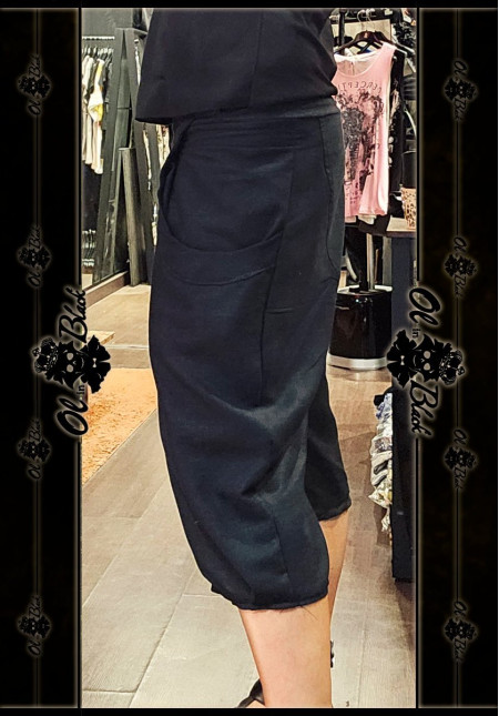 PANTALON BOMBACHO LINO NEGRO