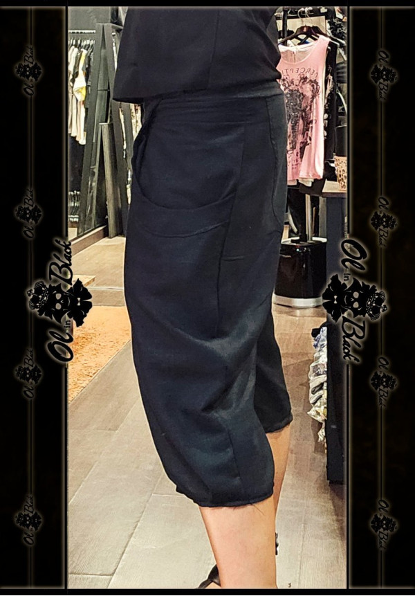 PANTALON BOMBACHO LINO NEGRO