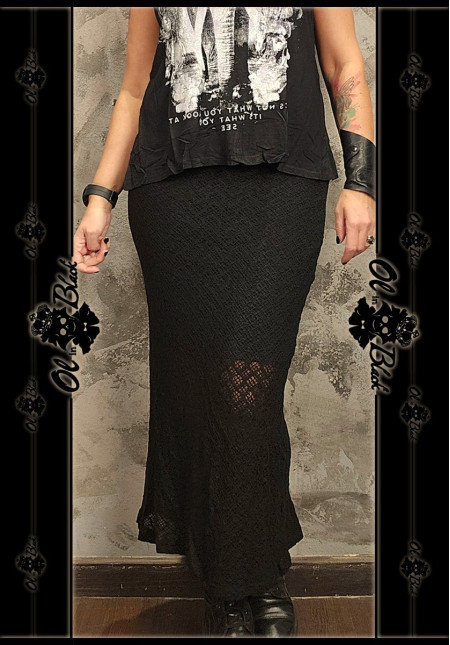 FALDA MIDI DE ENCAJE