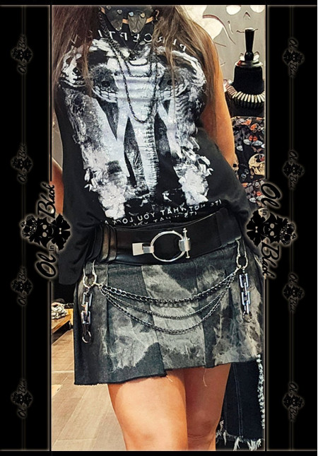 MINIFALDA DENIM CADENAS