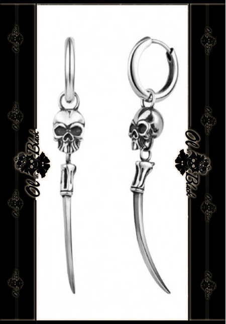 PENDIENTE CALAVERA Y GARRA