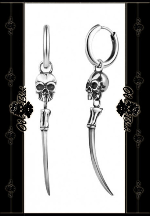 PENDIENTE CALAVERA Y GARRA