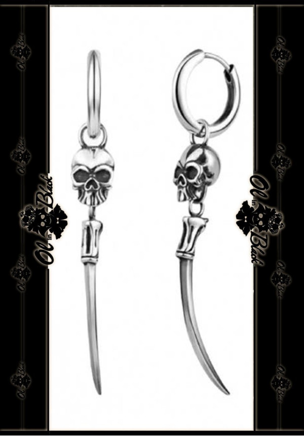PENDIENTE CALAVERA Y GARRA