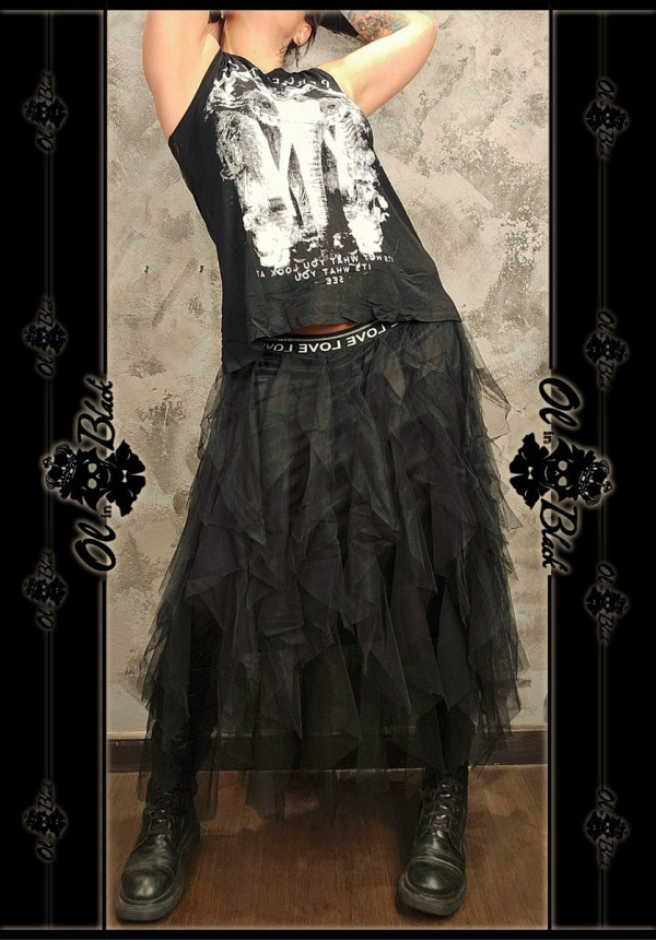 FALDA MIDI GASA CAPAS