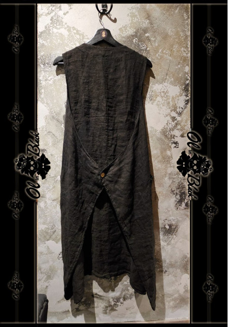 VESTIDO LINO CON TACHAS