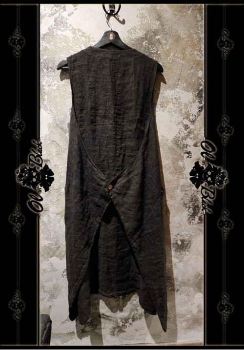 VESTIDO LINO CON TACHAS