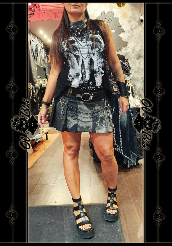 MINIFALDA DENIM CADENAS