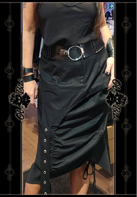 FALDA CABLES Y OJALES - NEGRA