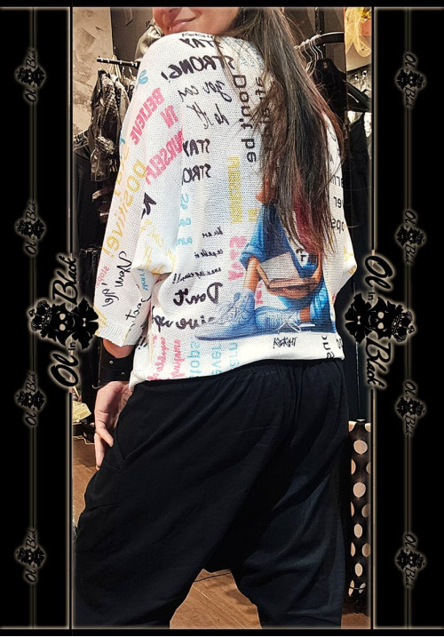 JERSEY FINO MANGA FRANCESA CHICA LETRAS