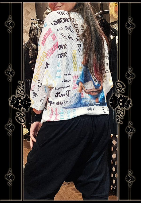 JERSEY FINO MANGA FRANCESA CHICA LETRAS