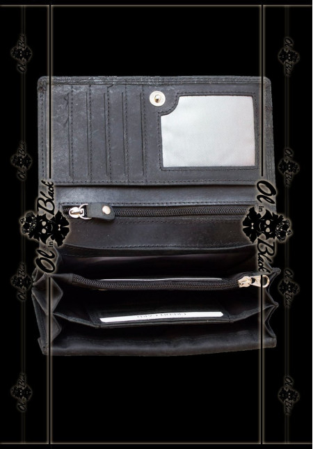 CARTERA CUERO IMPRESION FLORAL