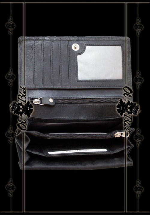 CARTERA CUERO IMPRESION FLORAL