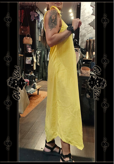 VESTIDO LINO AMARILLO
