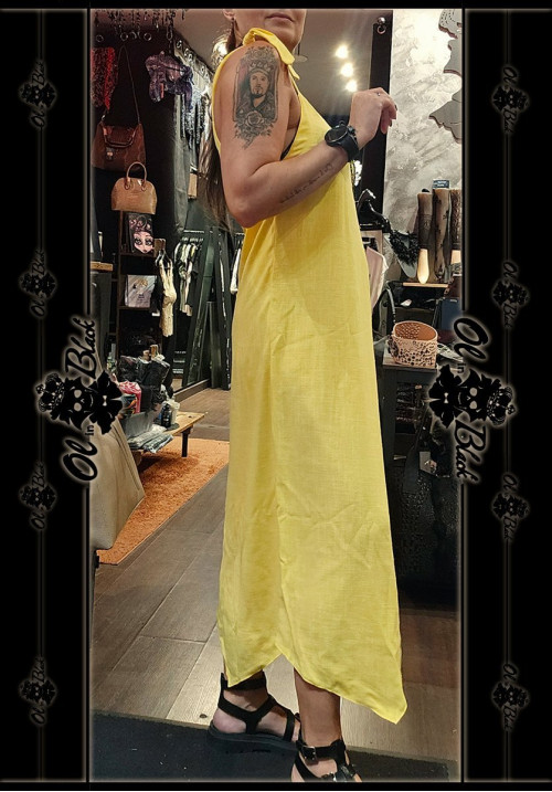 VESTIDO LINO AMARILLO
