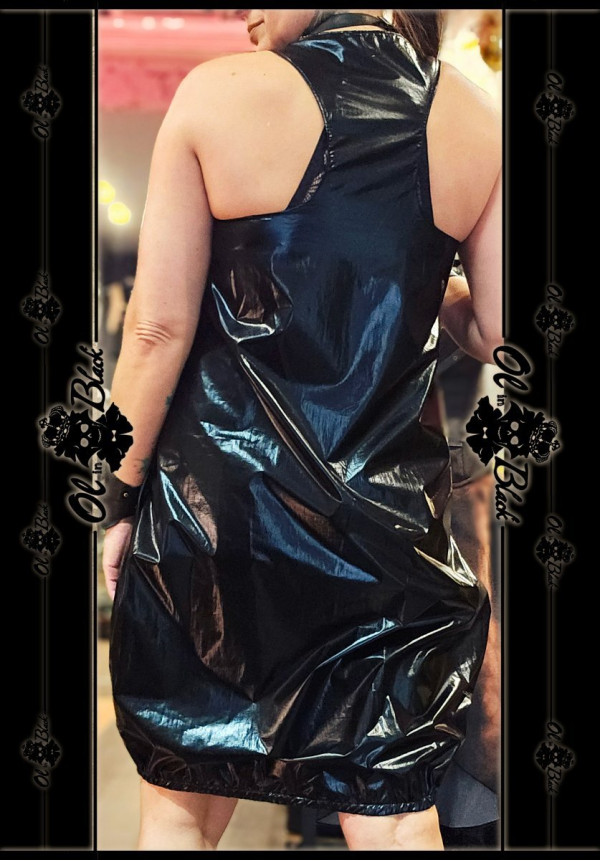 VESTIDO NYLON METÁLICO LAVADO