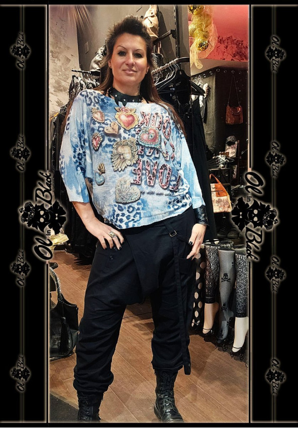 JERSEY FINO MANGA FRANCESA LOVE AZUL