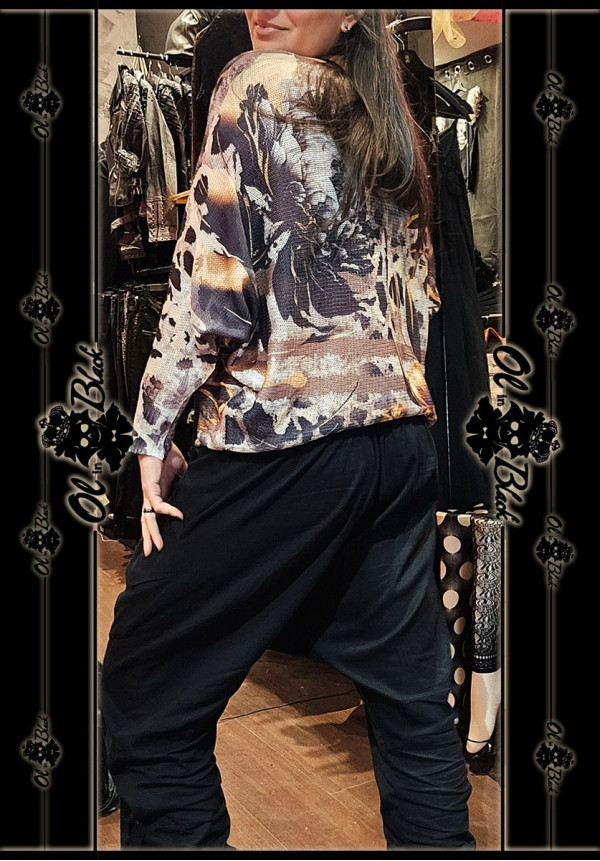 JERSEY FINO MANGA LARGA MARRON