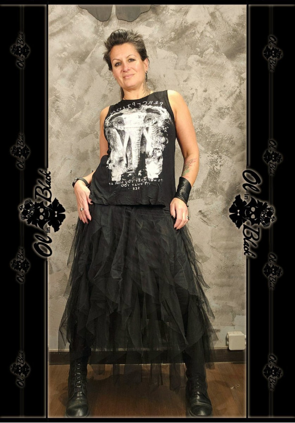 FALDA MIDI GASA CAPAS