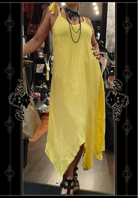 VESTIDO LINO AMARILLO