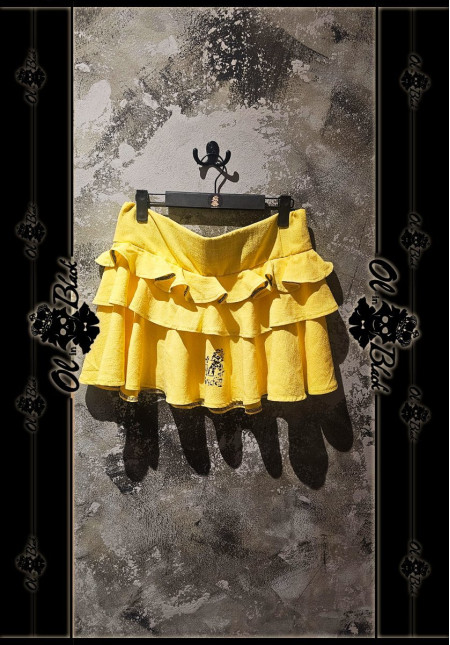 MINIFALDA LINO AMARILLA VUELO