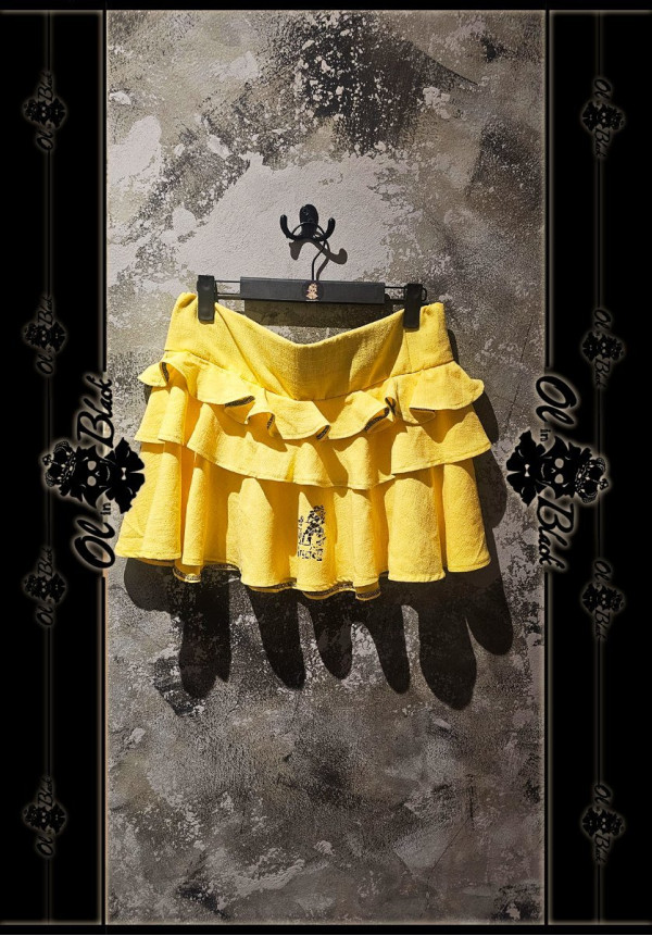 MINIFALDA LINO AMARILLA VUELO