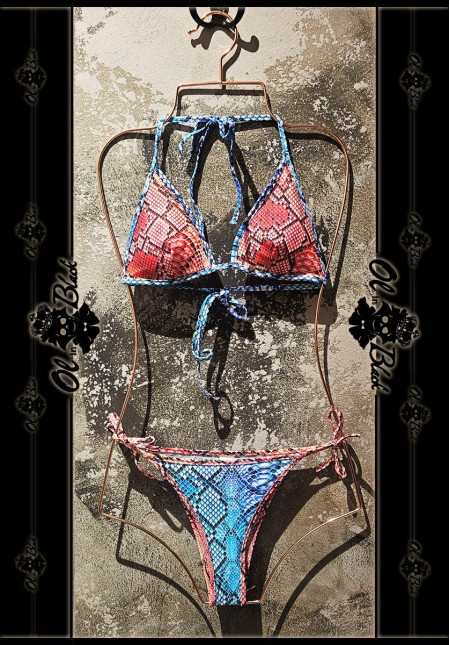 BIKINI AZUL ESTAMPADO