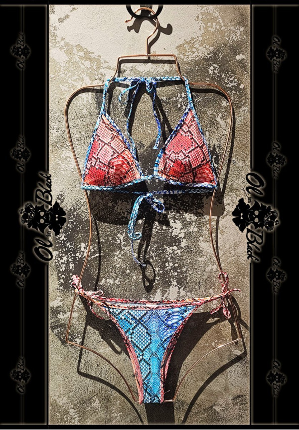 BIKINI AZUL ESTAMPADO