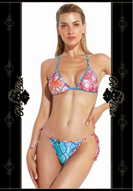BIKINI AZUL ESTAMPADO