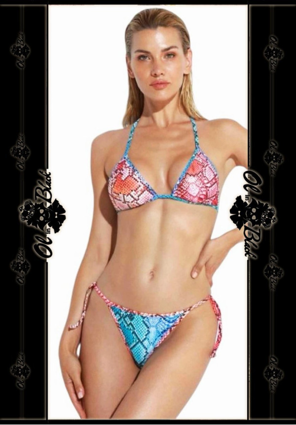 BIKINI AZUL ESTAMPADO